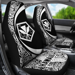 Hawaii Kanaka Polynesian Car Seat Covers - Circle Style White - AH J1