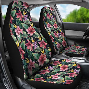 Hawaiian Tropical Flowers Palm And Leaves Car Seat Cover - AH - J7