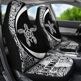 Hawaii Turtle Polynesian Car Seat Cover - Circle Style - AH - White J9