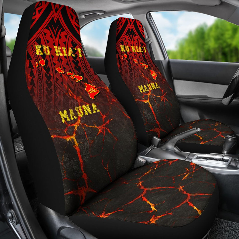 Hawaii Car Seat Covers - Protect Mauna Kea Map - AH - J6