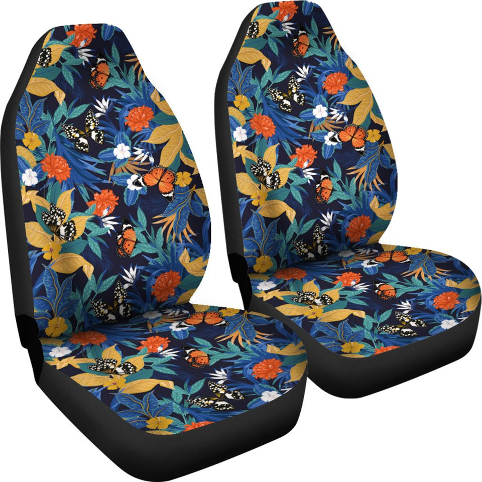 Hawaiian Tropical Buttterfly And Flower Car Seat Cover - AH - J7