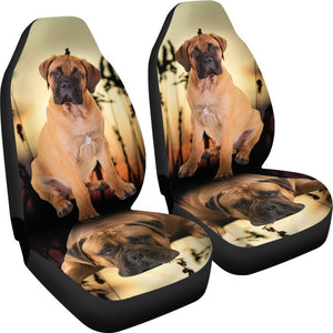 Bullmastiff Dog Print Car Seat Covers- Free Shipping