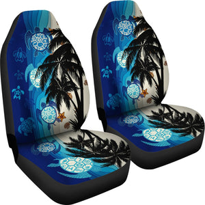 Hawaiian Sea Turtle Symbol Palm Car Seat Cover - AH J9