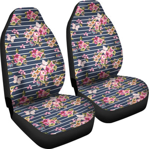 Hawaiian Tropical Butterfly Pink Car Seat Cover - AH - J7