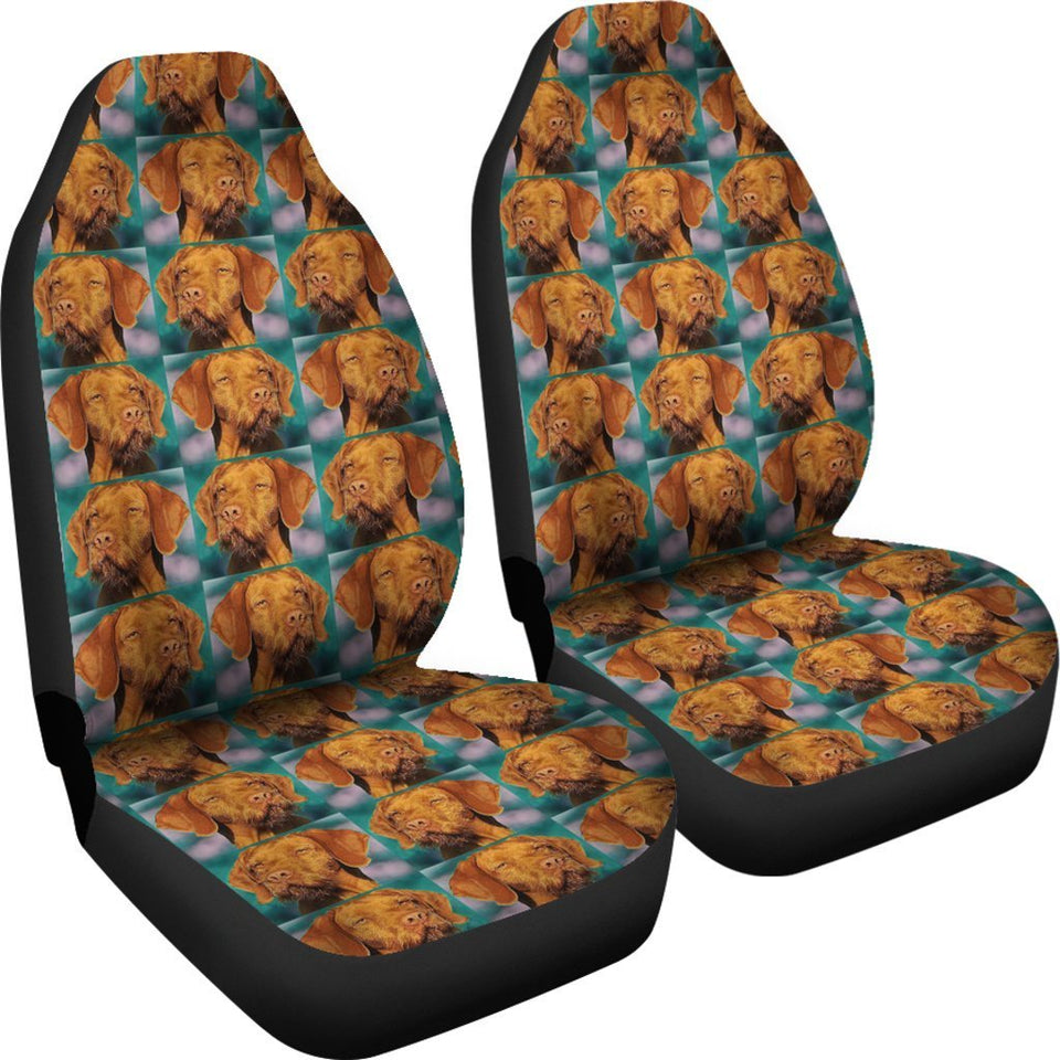 Wirehaired Vizsla Dog Pattern Print Car Seat Covers-Free Shipping