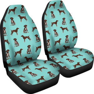 German Shorthaired Pointer Dog Pattern Print Car Seat Covers-Free Shipping