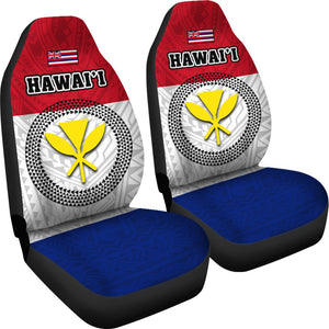 Hawaii Flag Kanaka Polynesian Car Seat Covers - AH - J6