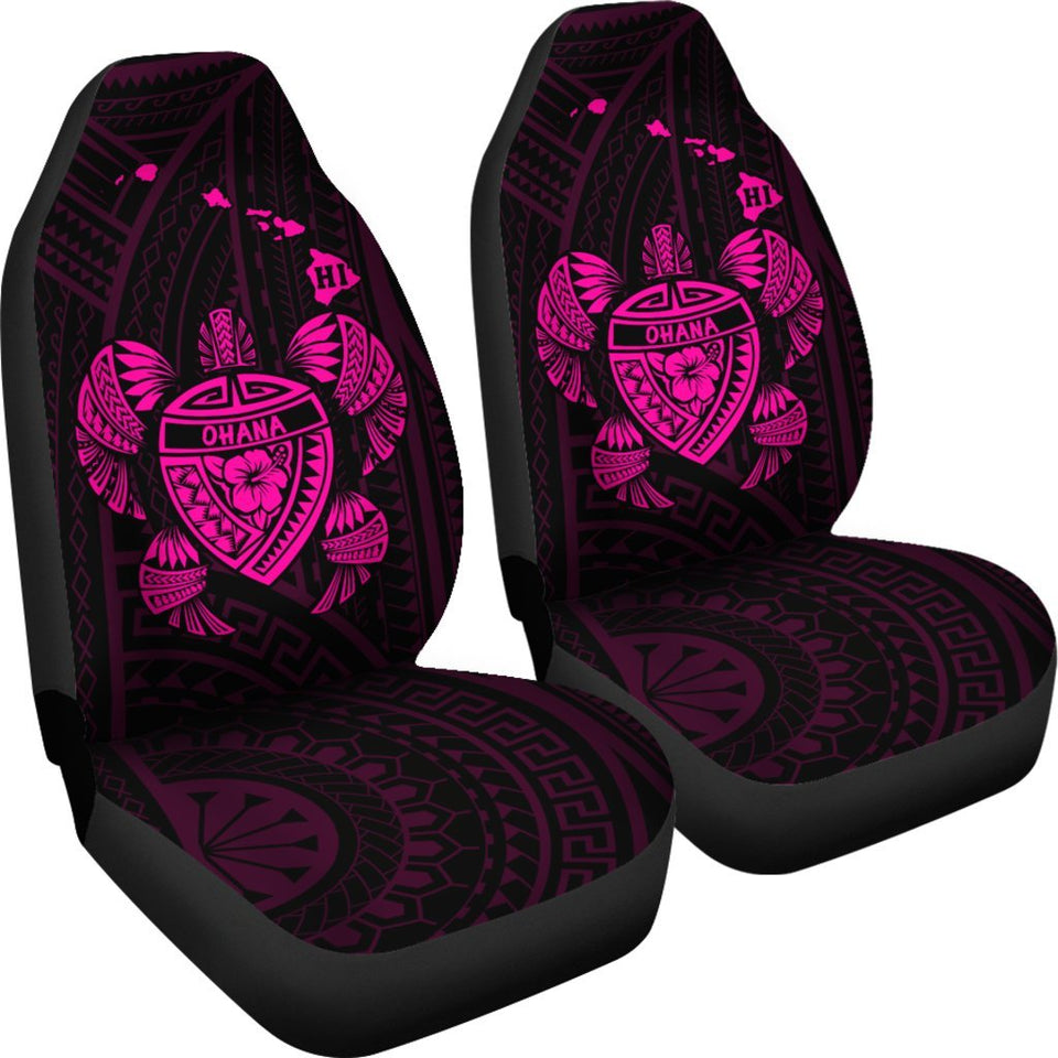 Hawaii Turtle Hibicus Map Car Seat Covers - Pink - AH - J6