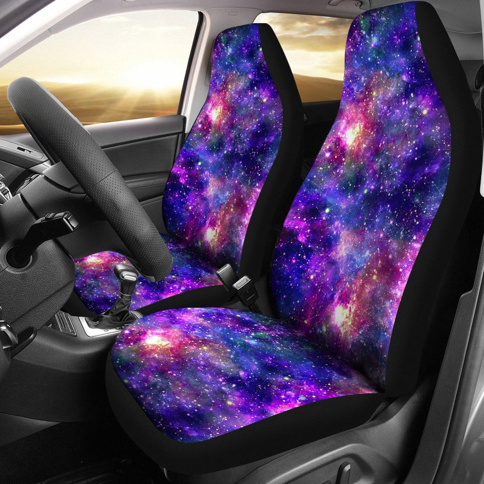 Galaxy Night Stardust Space Print Car Seat Covers Set 2 Pc, Car Accessories Car Mats Covers Galaxy Night Stardust Space Print Car Seat Covers Set 2 Pc, Car Accessories Car Mats Covers - Vegamart.com