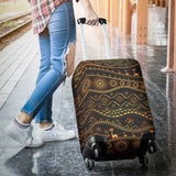 Gold African Design Luggage Cover Protector