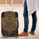 Gold Hansa Hand Mandala Luggage Cover Protector
