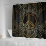 Gold Mandala Peace  Shower Curtain