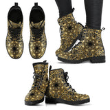 Gold Mandala Women's Leather Boots
