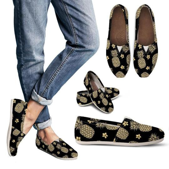 Gold Pineapple Hibiscus Casual Shoes Style Shoes For Women All Over Print Gold Pineapple Hibiscus Casual Shoes Style Shoes For Women All Over Print - Vegamart.com