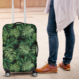 Green Fresh Tropical Palm Leaves Luggage Cover Protector