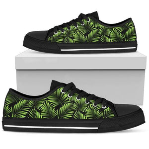Green Neon Tropical Palm Leaves Low Top Shoes For Men, Women Green Neon Tropical Palm Leaves Low Top Shoes For Men, Women - Vegamart.com