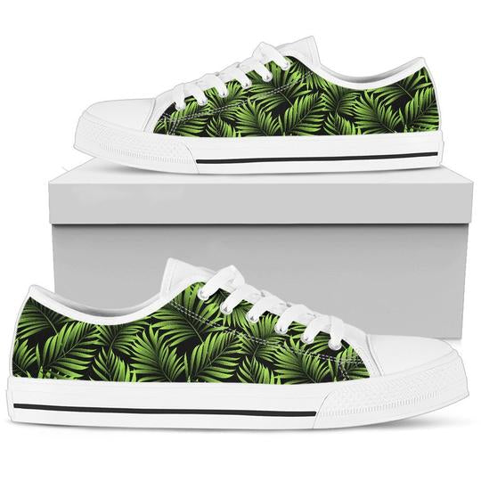 Green Neon Tropical Palm Leaves Low Top Shoes For Men, Women Green Neon Tropical Palm Leaves Low Top Shoes For Men, Women - Vegamart.com