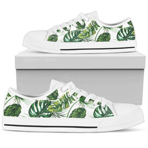 Green Pattern Tropical Palm Leaves Low Top Shoes For Men, Women Green Pattern Tropical Palm Leaves Low Top Shoes For Men, Women - Vegamart.com
