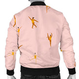 Gymnastics Pattern Print Men Casual Bomber Jacket