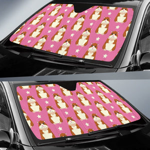 Hamster Print Pattern Car Sun Shade