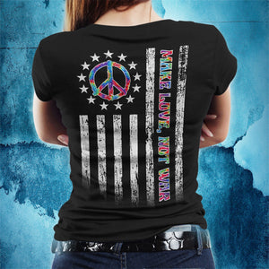 Hippie Make Love Not War T-Shirt Custom T Shirts Printing Hippie Make Love Not War T-Shirt Custom T Shirts Printing - Vegamart.com
