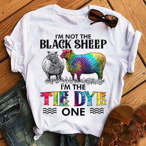 I'M Not The Black Sheep I'M The Tie Dye One Funny Hippie T-Shirt Custom T Shirts Printing I'M Not The Black Sheep I'M The Tie Dye One Funny Hippie T-Shirt Custom T Shirts Printing - Vegamart.com