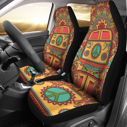 Hippie Van Mandala Car Seat Covers Set 2 Pc, Car Accessories Car Mats Covers Hippie Van Mandala Car Seat Covers Set 2 Pc, Car Accessories Car Mats Covers - Vegamart.com