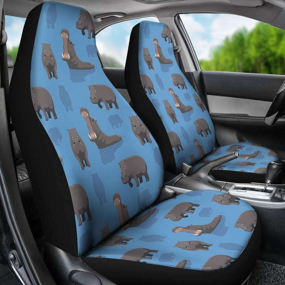 Hippo Pattern Print Seat Cover Car Seat Covers Set 2 Pc, Car Accessories Car Mats Hippo Pattern Print Seat Cover Car Seat Covers Set 2 Pc, Car Accessories Car Mats - Vegamart.com