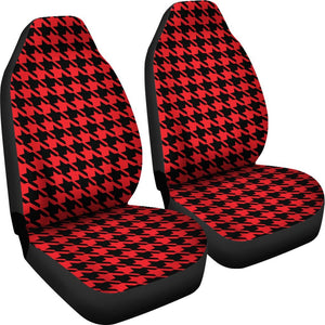 Houndstooth Pattern Print Seat Cover Car Seat Covers Set 2 Pc, Car Accessories Car Mats Houndstooth Pattern Print Seat Cover Car Seat Covers Set 2 Pc, Car Accessories Car Mats - Vegamart.com