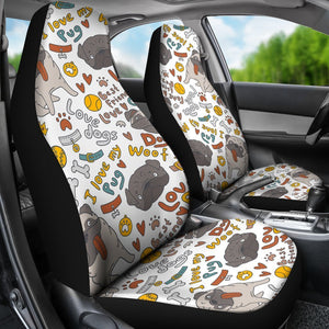 I Love Pug Seat Cover Car Seat Covers Set 2 Pc, Car Accessories Car Mats I Love Pug Seat Cover Car Seat Covers Set 2 Pc, Car Accessories Car Mats - Vegamart.com