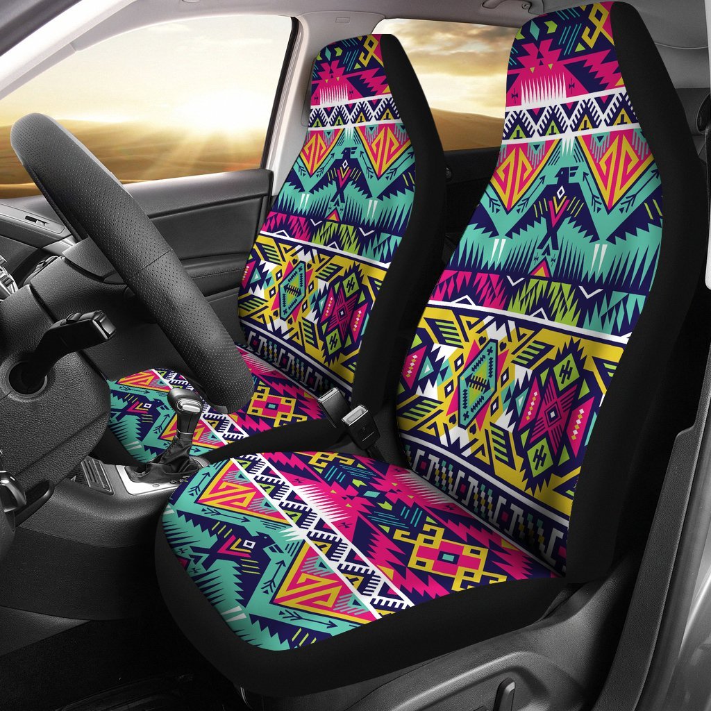 Indian Navajo Color Themed Design Print Car Seat Covers Set 2 Pc, Car Accessories Car Mats Covers Indian Navajo Color Themed Design Print Car Seat Covers Set 2 Pc, Car Accessories Car Mats Covers - Vegamart.com