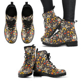 Jack Russell Dog Pattern Print Men Women Leather Boots