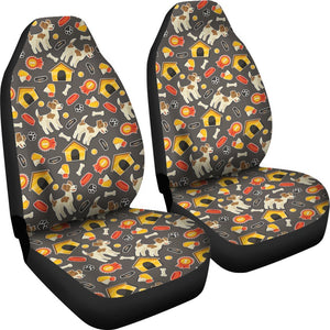 Jack Russell Dog Pattern Print Seat Cover Car Seat Covers Set 2 Pc, Car Accessories Car Mats Jack Russell Dog Pattern Print Seat Cover Car Seat Covers Set 2 Pc, Car Accessories Car Mats - Vegamart.com