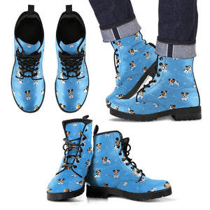 Jack Russell Dog Print Pattern Men Women Leather Boots