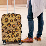 Knit Leopard Print Luggage Cover Protector