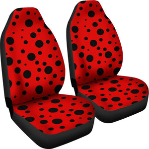 Ladybug Pattern Print Seat Cover Car Seat Covers Set 2 Pc, Car Accessories Car Mats Ladybug Pattern Print Seat Cover Car Seat Covers Set 2 Pc, Car Accessories Car Mats - Vegamart.com