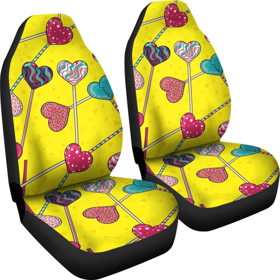 Lollipop Heart Pattern Print Seat Cover Car Seat Covers Set 2 Pc, Car Accessories Car Mats Lollipop Heart Pattern Print Seat Cover Car Seat Covers Set 2 Pc, Car Accessories Car Mats - Vegamart.com
