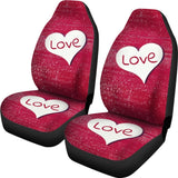 Love Heart Seat Cover Car Seat Covers Set 2 Pc, Car Accessories Car Mats Love Heart Seat Cover Car Seat Covers Set 2 Pc, Car Accessories Car Mats - Vegamart.com