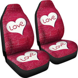 Love Heart Seat Cover Car Seat Covers Set 2 Pc, Car Accessories Car Mats Love Heart Seat Cover Car Seat Covers Set 2 Pc, Car Accessories Car Mats - Vegamart.com