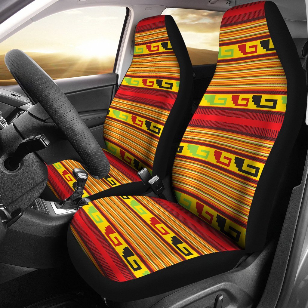 Mexican Ornament Print Pattern Car Seat Covers Set 2 Pc, Car Accessories Car Mats Covers Mexican Ornament Print Pattern Car Seat Covers Set 2 Pc, Car Accessories Car Mats Covers - Vegamart.com