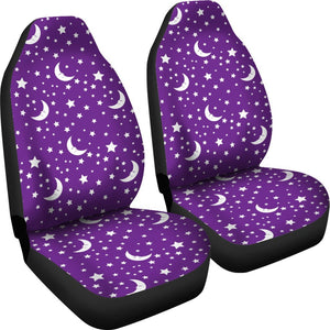 Moon Purple Pattern Print Seat Cover Car Seat Covers Set 2 Pc, Car Accessories Car Mats Moon Purple Pattern Print Seat Cover Car Seat Covers Set 2 Pc, Car Accessories Car Mats - Vegamart.com