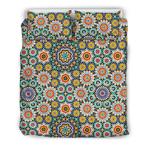 Mosaic Colorful Pattern Print Duvet Cover Bedding Set