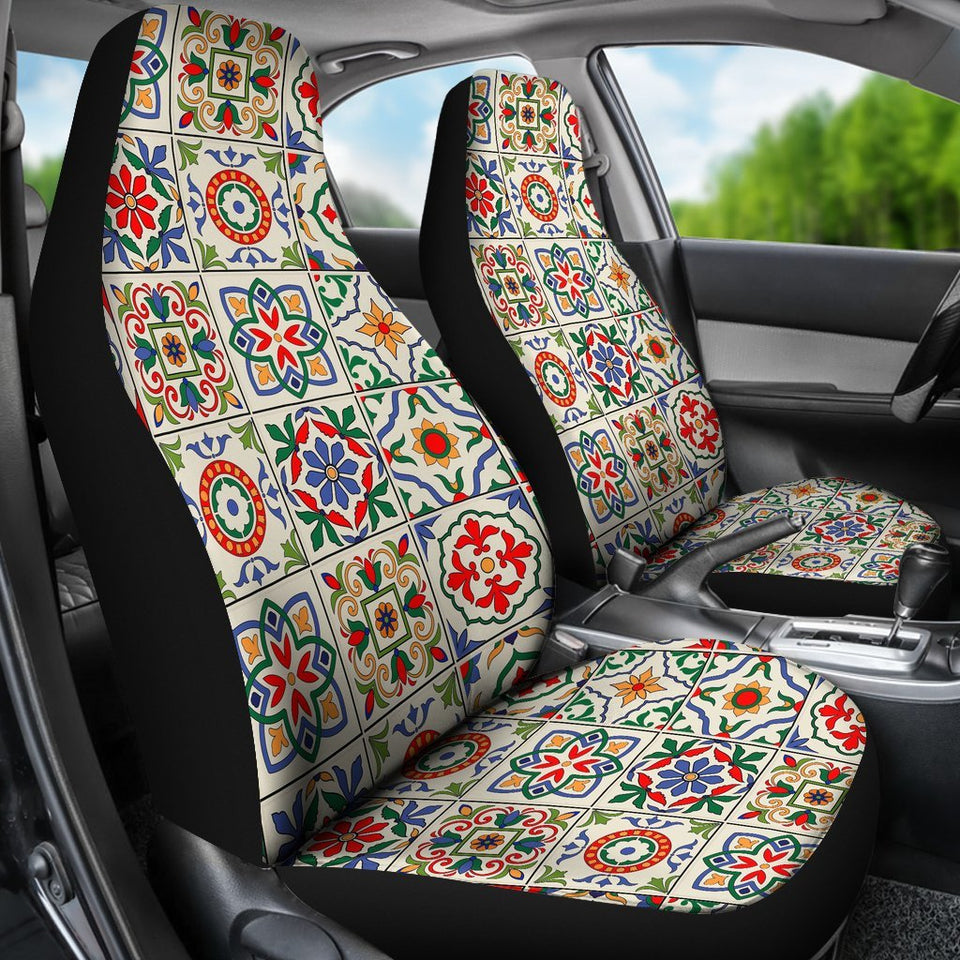 Mosaic Colorful Print Pattern Seat Cover Car Seat Covers Set 2 Pc, Car Accessories Car Mats Mosaic Colorful Print Pattern Seat Cover Car Seat Covers Set 2 Pc, Car Accessories Car Mats - Vegamart.com