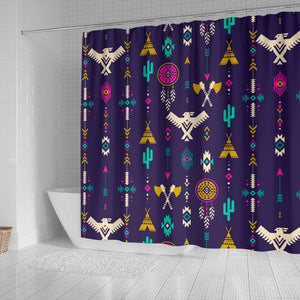 Native American Eagle Indian Pattern Shower Curtain