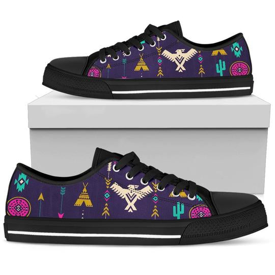 Native American Eagle Indian Pattern Low Top Shoes For Men, Women Native American Eagle Indian Pattern Low Top Shoes For Men, Women - Vegamart.com