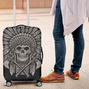 Native American Indian Skull Luggage Cover Protector