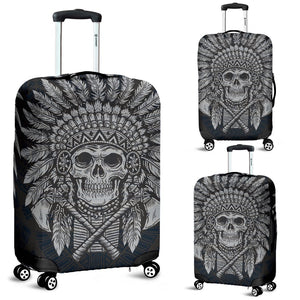 Native American Indian Skull Luggage Cover Protector