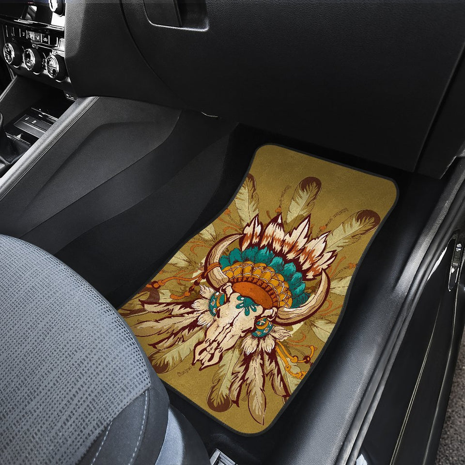 Native Indian Buffalo Head Car Floor Mats