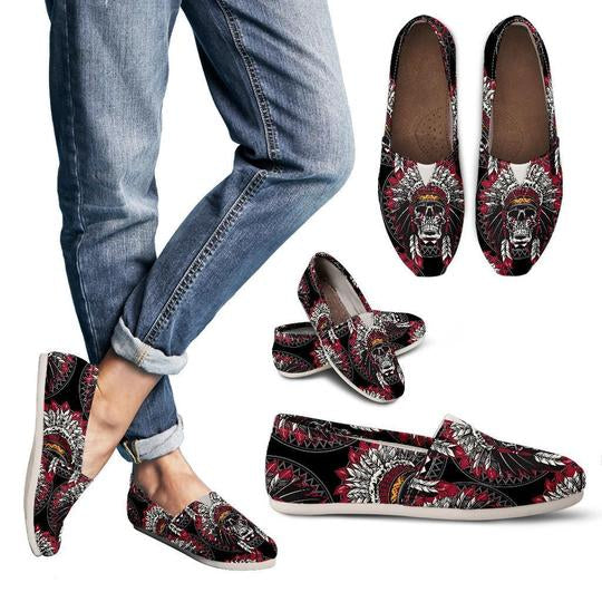 Native Indian Skull Casual Shoes Style Shoes For Women All Over Print Native Indian Skull Casual Shoes Style Shoes For Women All Over Print - Vegamart.com