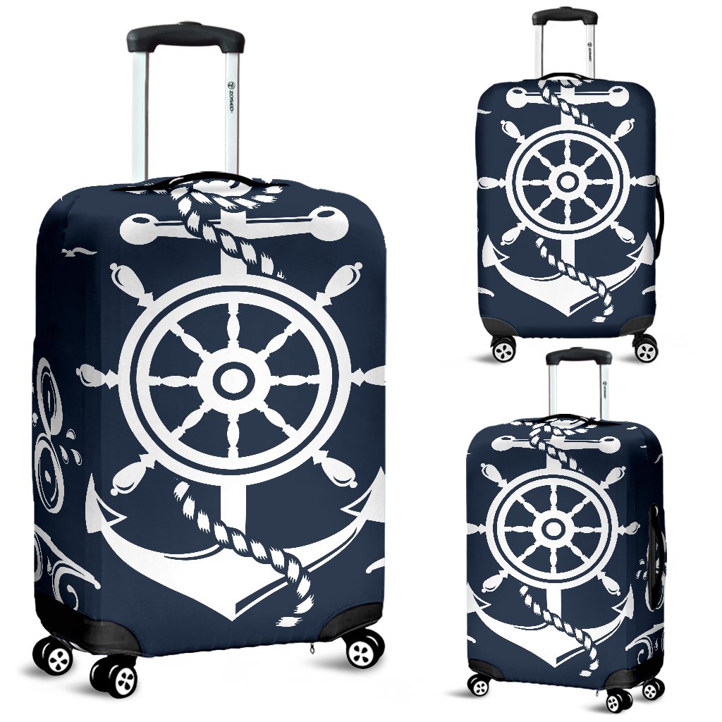 Nautical Anchor Lost my Heart Luggage Cover Protector